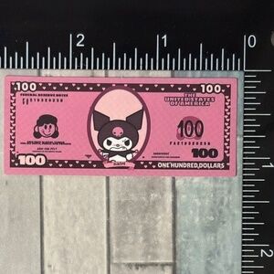 🌀10/$10🌀 Sanrio Banknote Reusable Waterproof Vinyl Sticker Decal